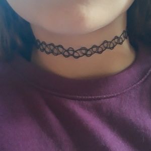 2 black chokers (one has a mood gem)